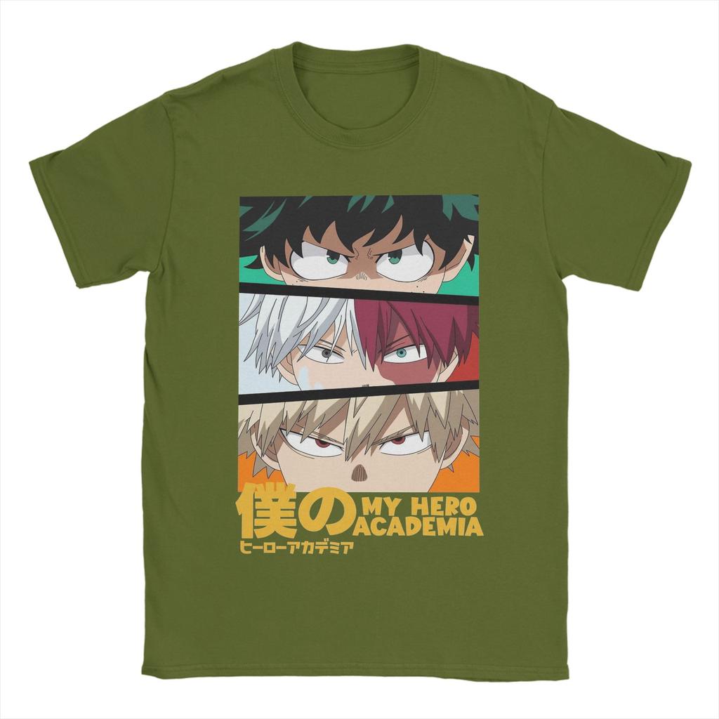 Anime Hero Eyes My Hero Academia T Shirts Men 100 Cotton Novelty TShirt O Neck Tee Shirt Short Sleeve Clothes Plus Size