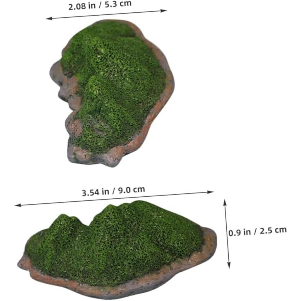 Decor de insulă cu ghiveci, mini insulă, model de rășină pentru acvariu, peisaj cu micro-peisaj, set de 3 piese
