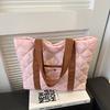 cotton clothes large bag women's rhombus down cotton light tote bag new large-capacity shoulder bag