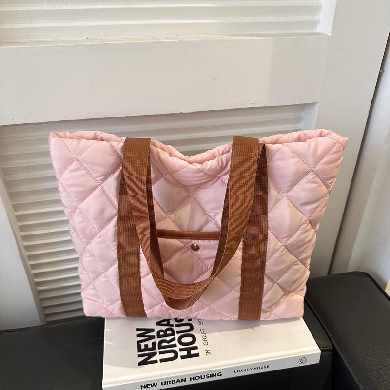 cotton clothes large bag women's rhombus down cotton light tote bag new large-capacity shoulder bag