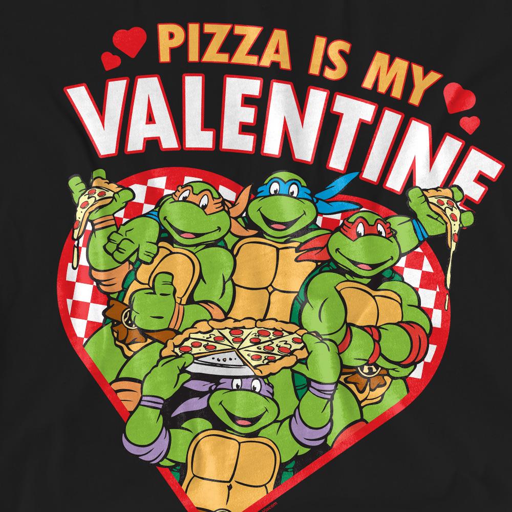 Teenage Mutant Ninja Turtles Unisex Adult Pizza Is My Valentine T-Shirt
