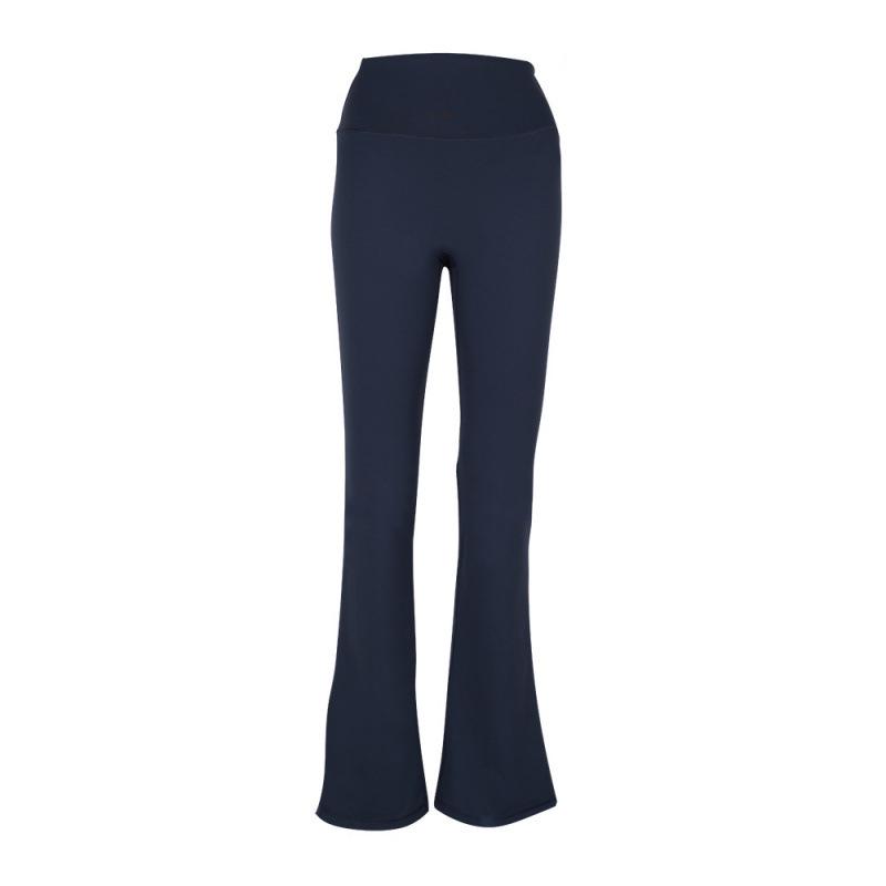 Pantaloni a zampa originali Lulu a vita alta con scanalature: Leggings a zampa d'elefante per Yoga e Pilates, effetto nudo, sollevamento glutei e snellenti.