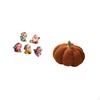 Fortune Pumpkin Resin Sculpture Pillow Decorative Mini Statue Cushion for Bedroom Sofa Tabletop