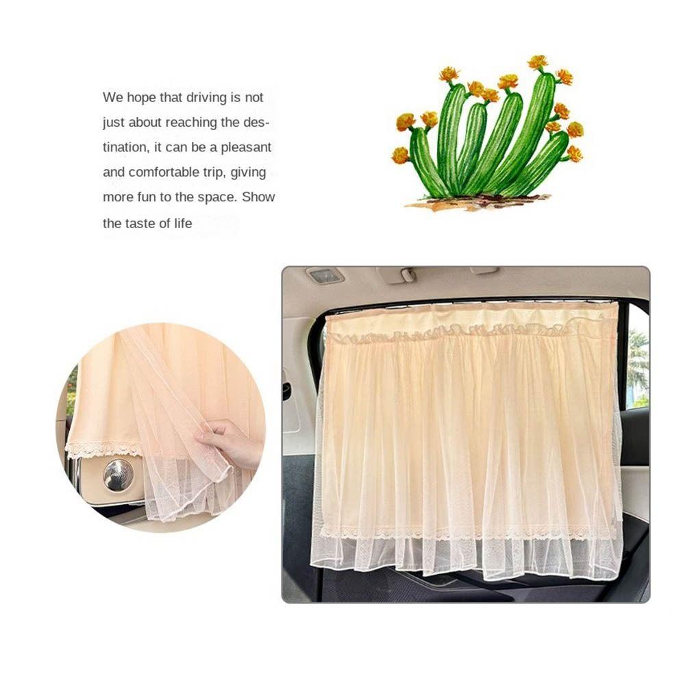 Lace Car Sunshade Curtain Suction Cup Vehicle Privacy Shades Baby Car Sunshades  Rear Seat