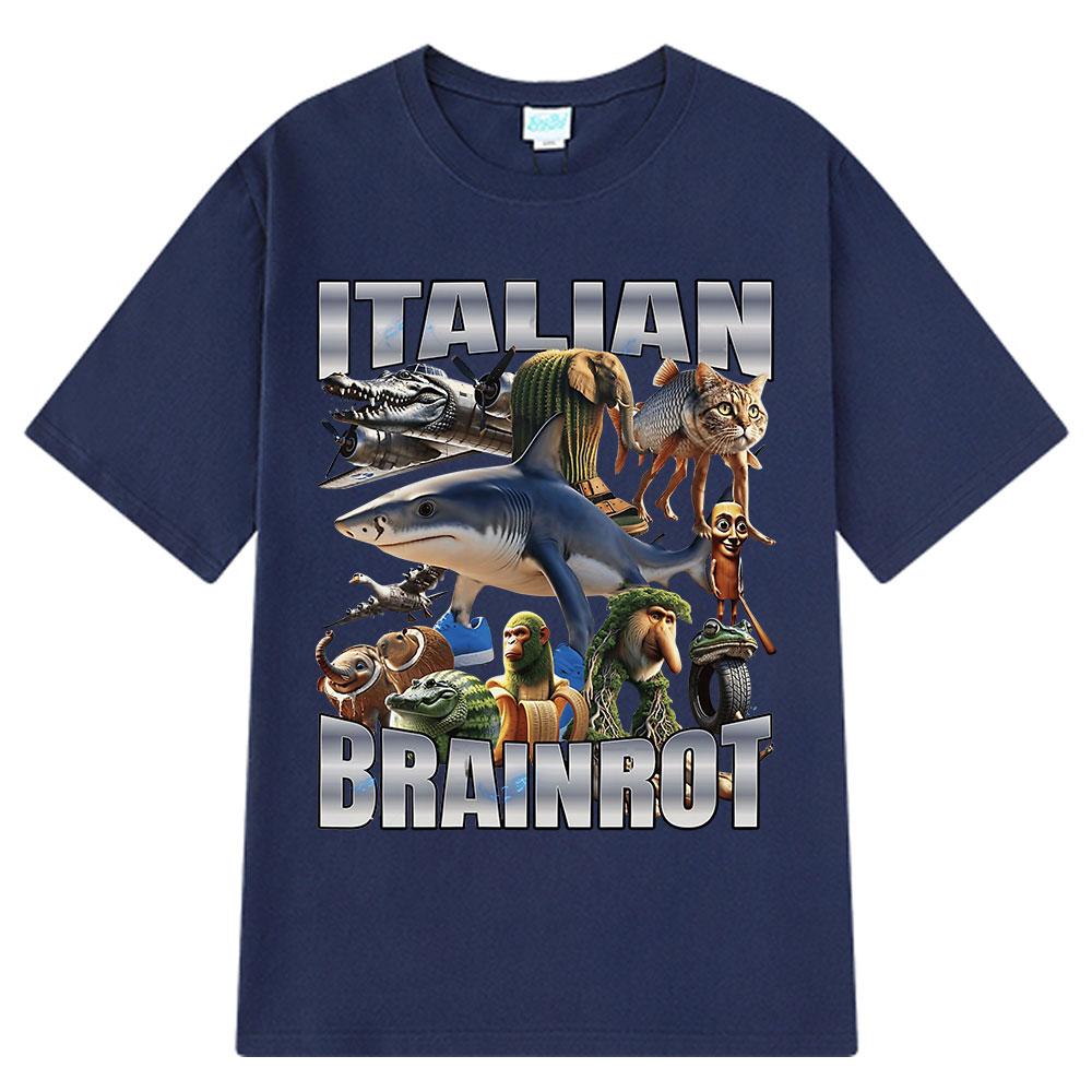 Italský Brainrot Tralalero Tralala Tung Tung Tung Sahur Bombardiro Krokodýl Vtipné Meme Tričko Pánské Dámské Módní Volná Trička