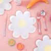10pcs Daisy Picnic Paper Plate Tableware White Daisies Flowers Plates for Summer Daisy Flower Theme Kids Birthday Party Decor