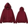 American Style Unisex Zip-Up Hooded Sweatshirt - Solid Color, Loose Fit (2025)