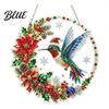 Reusable Christmas Decorations Hanging Diamond Art Ornament, 2D Acrylic Pearl Painting Window Pattern Suncatcher, Holiday Pendant for Wall Decor