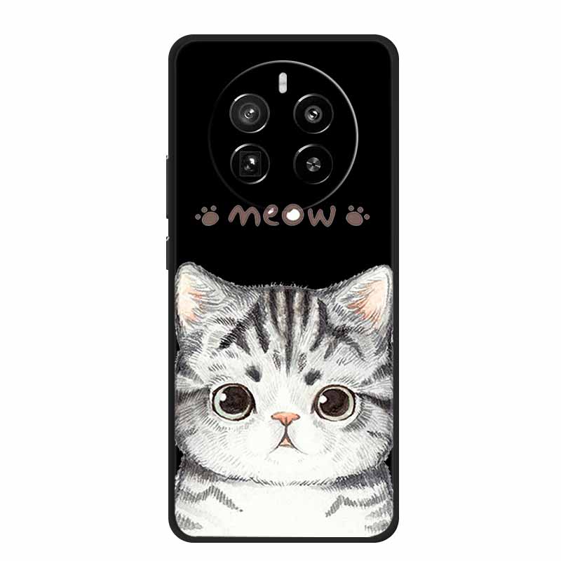 Funda For Honor Magic7 Pro Case Cute Cartoon Black Silicone Soft Phone Cases For Honor Magic 7 Pro Back Cover Case 7Pro Coque