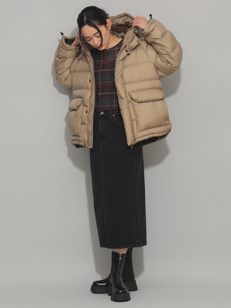 Ray Beams Lee Long Denim Skirt, Women's, 383_BLACK_S/W, Size S