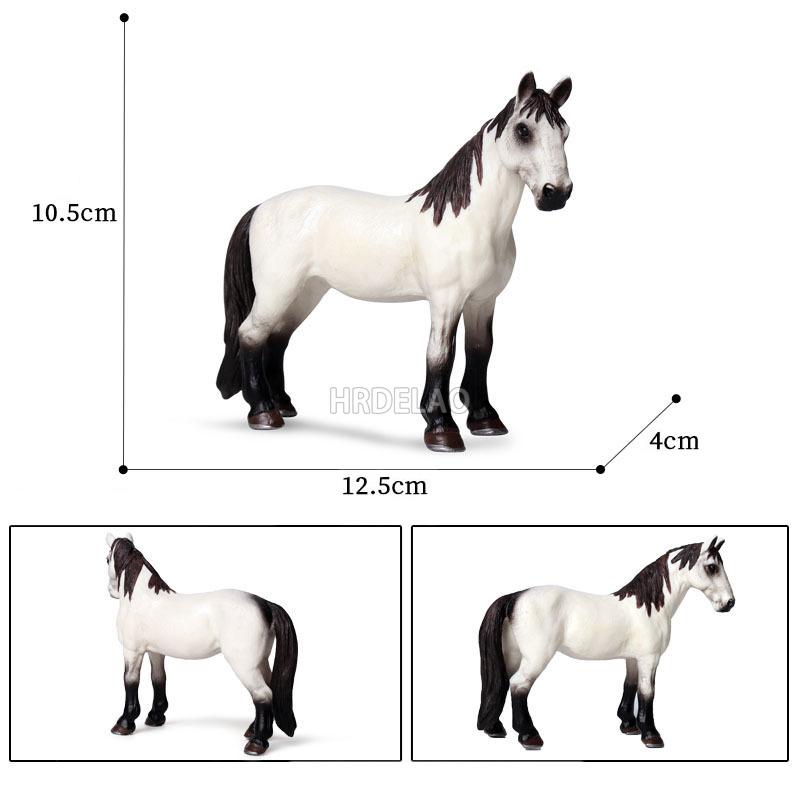 Zwierzęta Gospodarskie Model Konia Akcja Appaloosa Harvard Hanoverski Clydesdale Quarter Koń Arabski Figurki Jeździeckie Zabawki dla Dzieci