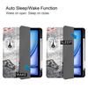 For iPad Air 11 (2025)/(2024) Tablet Case Pattern Printing Tri-Fold Stand Leather + TPU Cover with Pen Holder