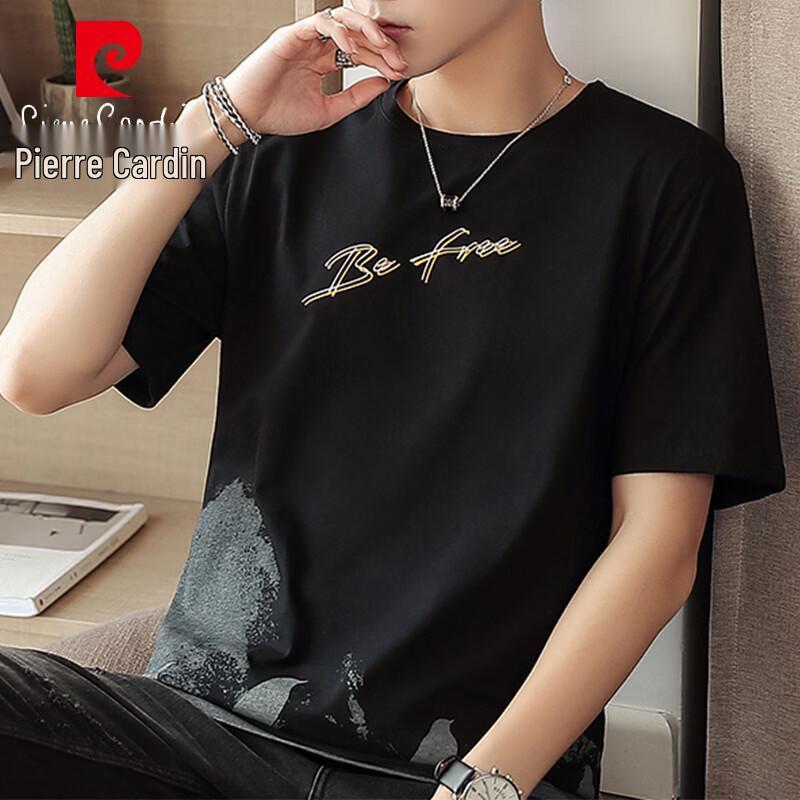 

Pierre Cardin Men s Casual Loose Fit Round Neck Short Sleeve T-Shirt 4XL