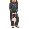 Girls' Print Hoodie and Sweatpants Set, 2-Piece Outfit for Casual Wear