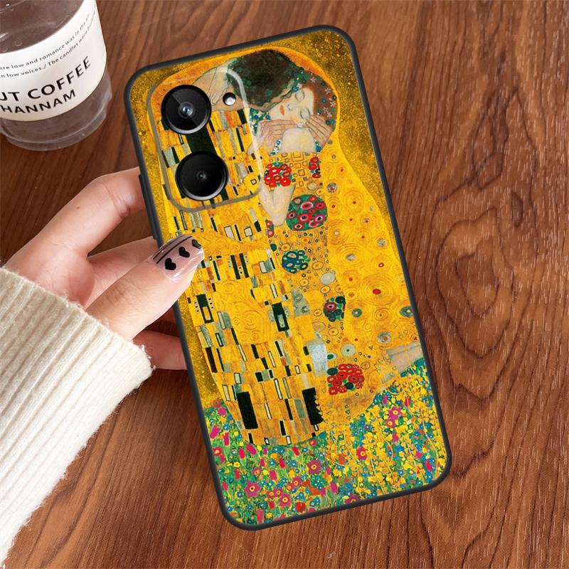 Kiss by Gustav Klimt For Realme 10 8 9 Pro Plus 8i C11 C15 C25 C30 C31 C35 C21Y GT Master GT Neo 5 2 3 3T Case
