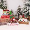 2Pcs Wooden Christmas Desktop Ornaments DIY Table Centerpiece  Xmas Decoration
