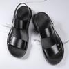 Fashion Stylish Dual-Purpose Men's Leather Slippers Non-Slip Outdoor Beach Shoes Best Seller Male Sandals Quick Dry Wading Aqua Shoes