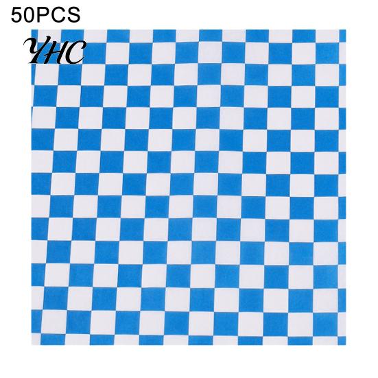 Paper Food Basket Liners 50Pcs Sandwich Wrappers Grease Resistant Deli for Classic Burger Wrapping Papers Checkered Burgers BBQs Parties Sheets Trays