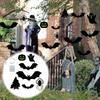 9pcs Ghost Halloween Hanging Decoration Luminous Door Window Decorations Bat Wall Stickers  Indoor