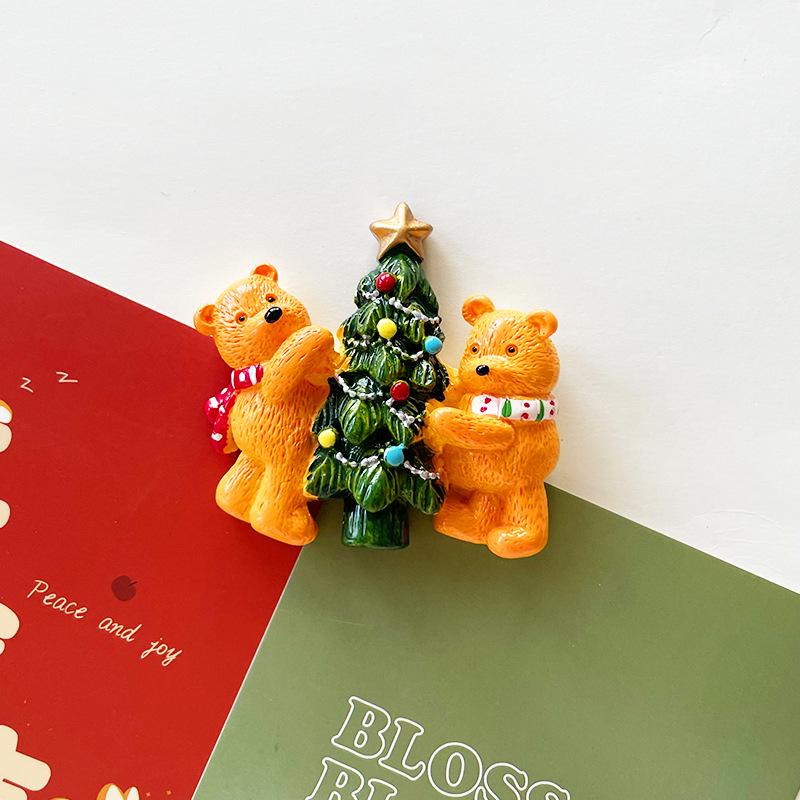 3D Nordic Santa & Reindeer Christmas Refrigerator Magnets