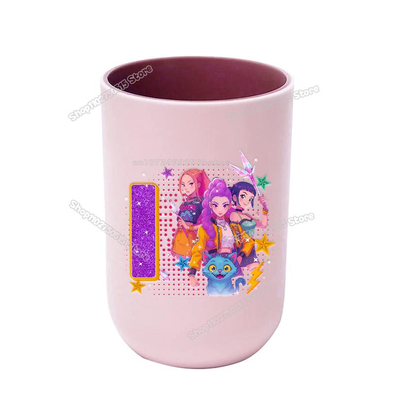 KPop Dämonenjäger Buchstabe A-Z Kinder Zahnbürstenbecher Rumi Mira Zoey Mädchen Mundspülbecher Trinkbecher Badezimmer Zahnbürstenhalter