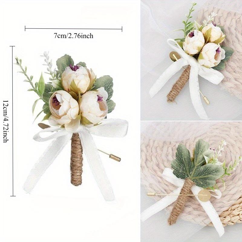 1 Stück Gast Bankett Anzug Tasche Blumenarrangement Hochzeit Braut und Bräutigam Ansteckblume Simulation