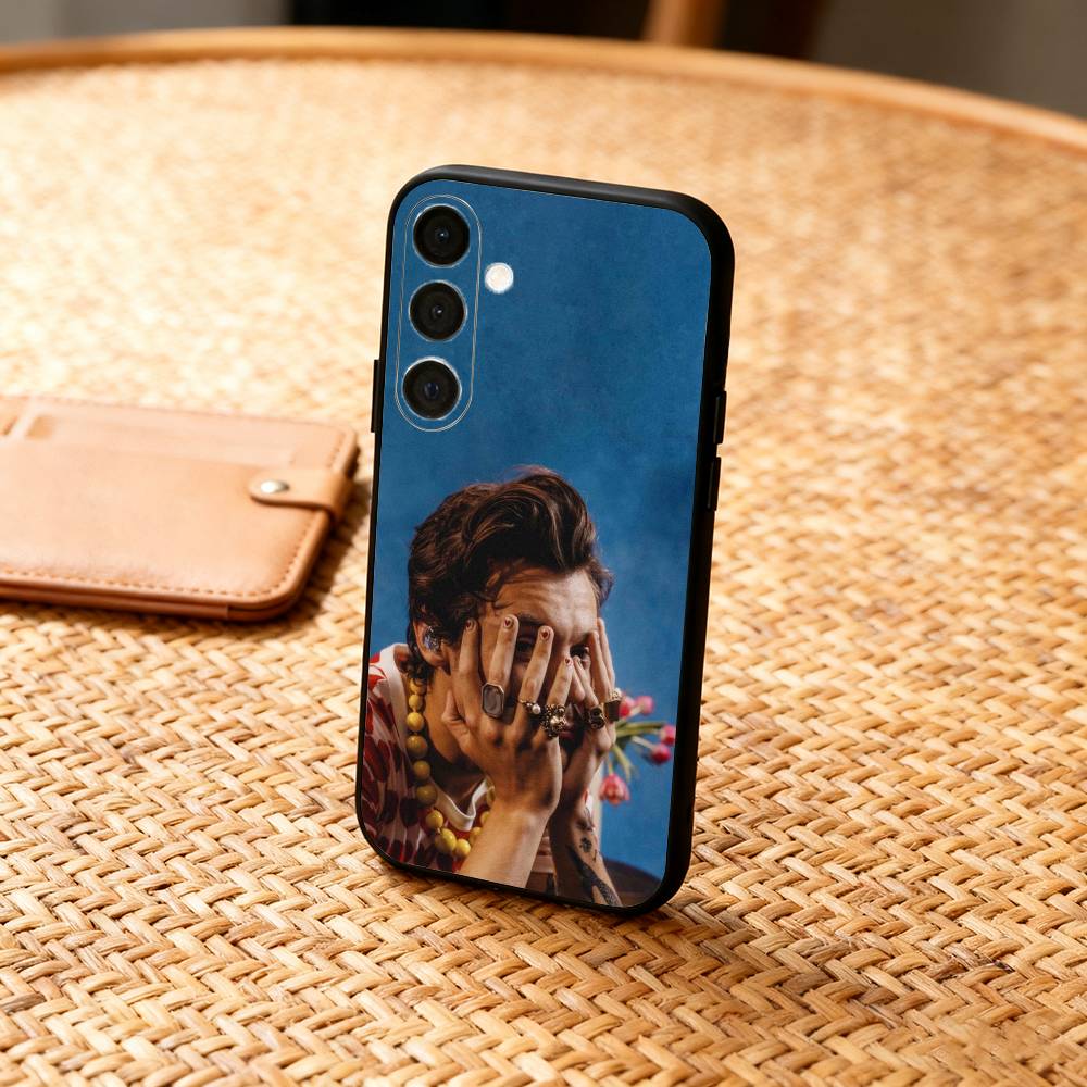 Singer H-Harry-Styles Phone Case For Samsung A73,72,71,53,52,51,22,91,80, Soft Black Cover
