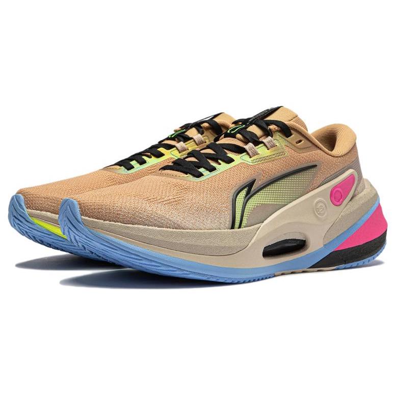 Li Ning Furious Rider 7.0 V2 Cushioning Slip Resistant Low Top Running Shoes Men's Light Brown ARZT007-21