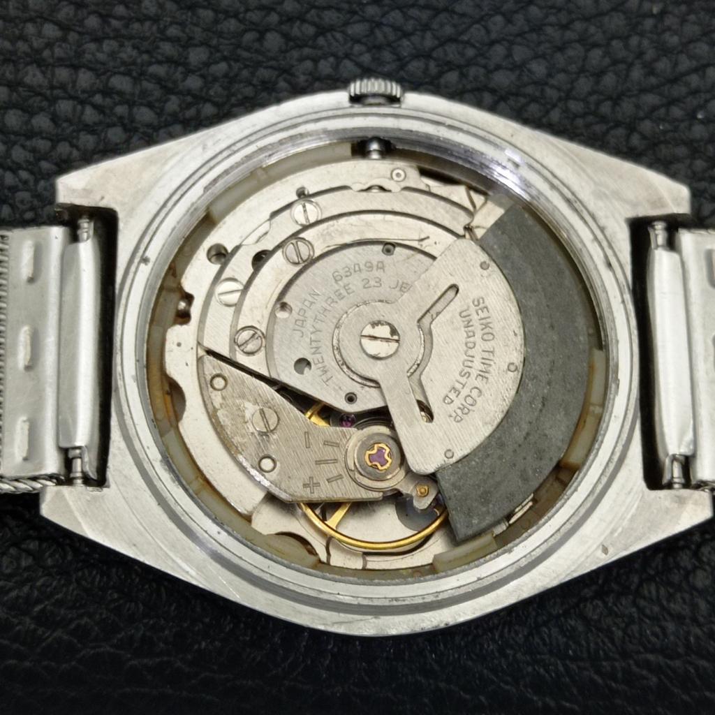 AUTOMATIC VINTAGE SEIKO 5 JAPAN 6349A MENS BLUE COLOR DIAL WATCH A701326-5