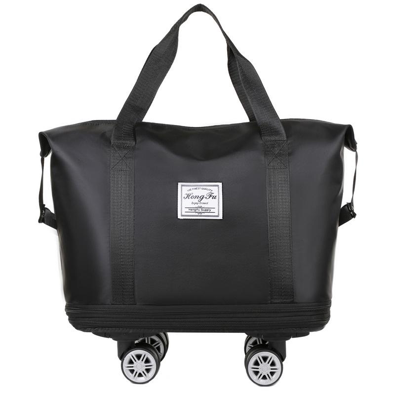 Large Capacity Multi-Functional Travel Bag with Universal Wheels and Luggage Handle Attachment