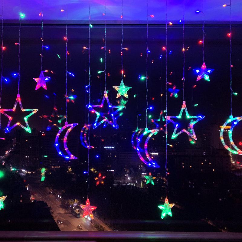 Sternenklare LED Lichterkette - Mond- und Sternzimmerdekoration