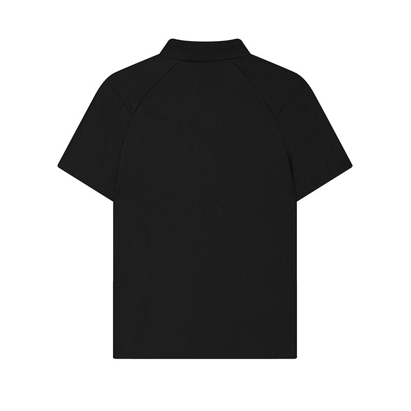 FILA Blue Series Cool Fashion Versatile Simple Casual Comfortable Knitted Short Sleeve Polo Shirt Men Polo Shirts Black F11M522116F-BK