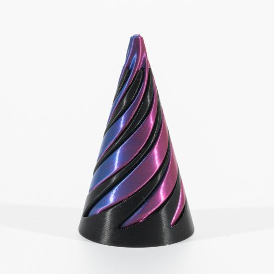 3D Printed Spiral Cone Toy Vortex Thread Illusion Impossible Spiral Cone Passthrough Sculpture Stress Relief Kids Adults Mini Spiral Cone Fidget Toy