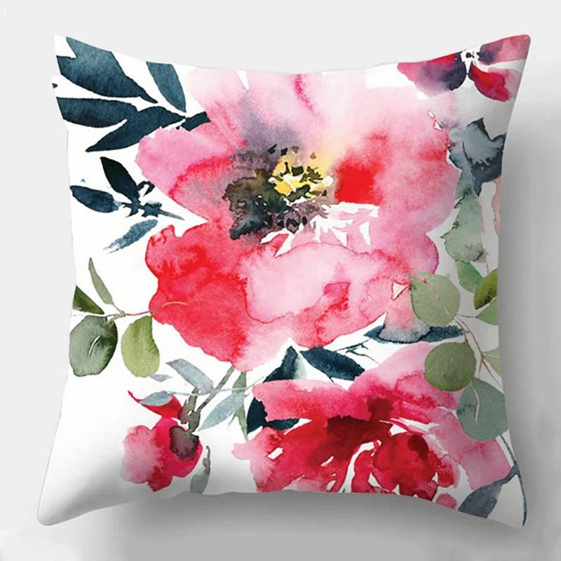 Elegant Fashion Floral Decoration Pillowcase Sofa Cushion  Living Room Bedroom Decoration Cushion Cover Home Decor