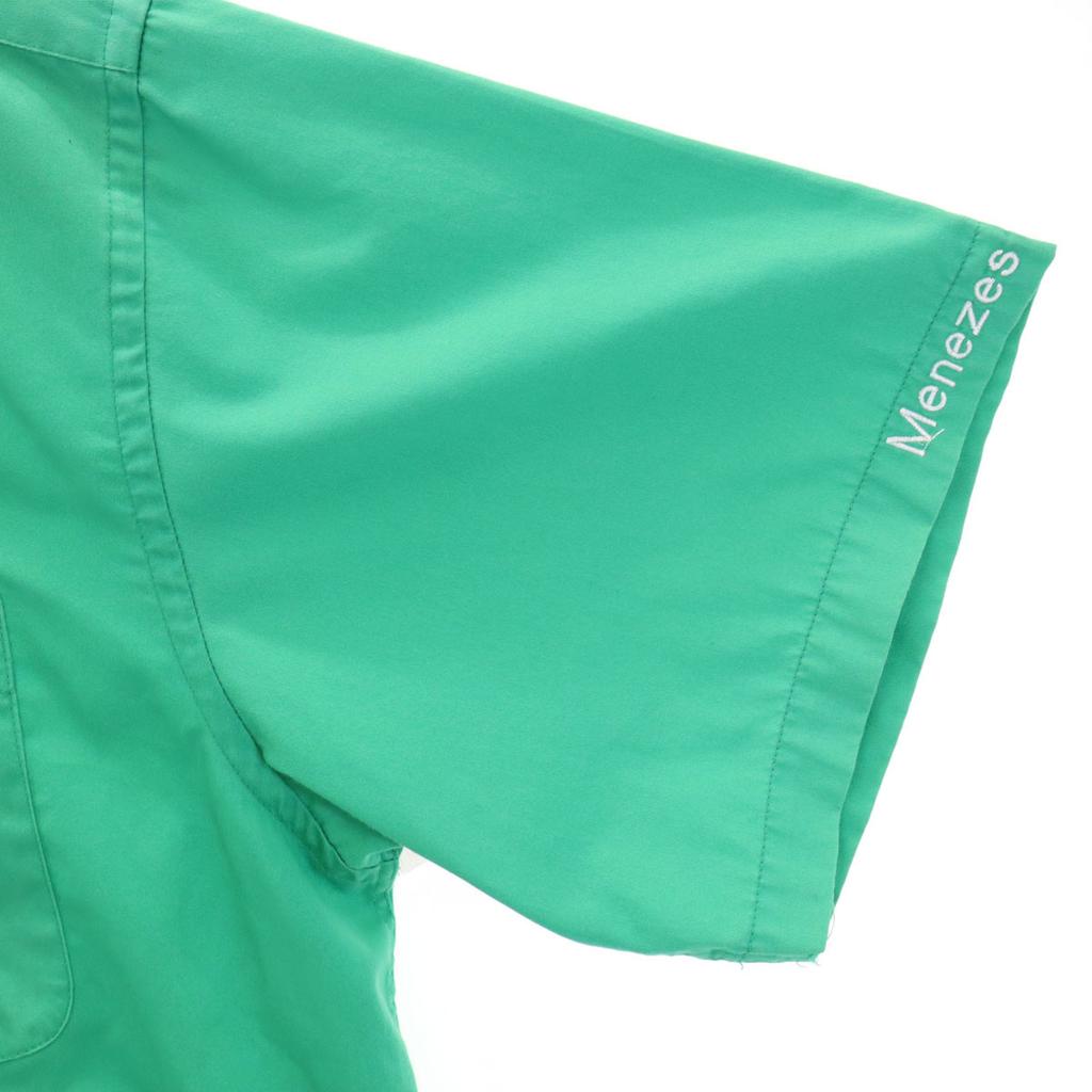 PORT AUTHORITY Short Sleeve Button Down Shirt XL Green Men's Used