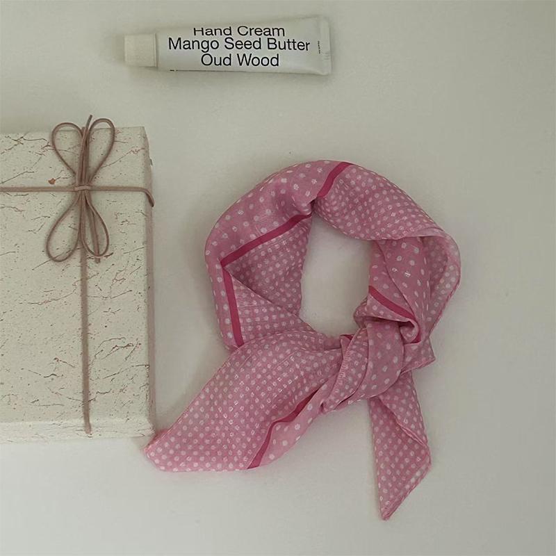 Cotton Linen Small Square Scarf Scarf Fresh Breathable For Women Hairband Versatile Triangular Scarf Necktie Fart Curtain