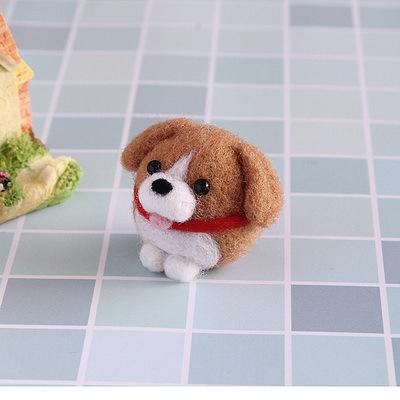 Non-Finished New Poke Wool Felt Handmade DIY Doll Teddy Small Animal Corgi Puppy Material Kit Plush Toy Desktop Ornament Gifts
