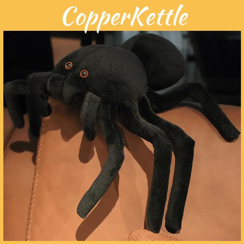 Black Plush Spider Toy Insect Stuffed Doll Bedroom Decoration Kids Cute Gift