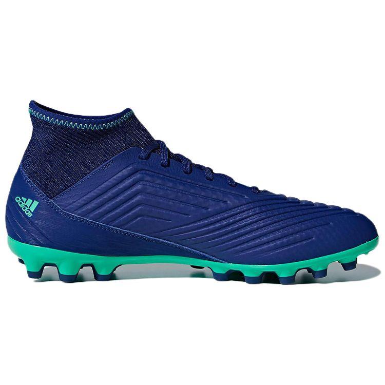 Adidas Predator 18.3 Round Toe Lace-Up AG (Rubber Short Studs) Durable Soccer Shoes Men Soccer Shoes Blue CP9308