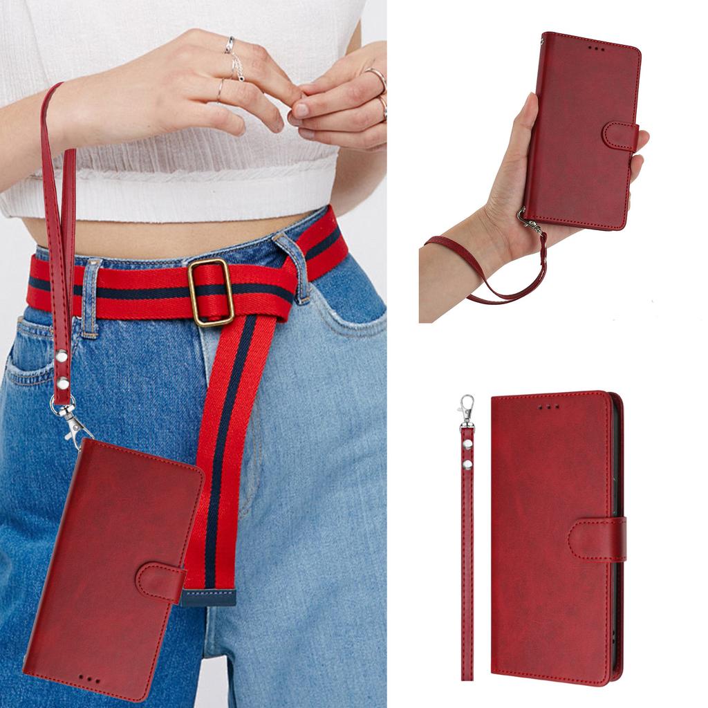 Für Samsung Galaxy A16 5G/A16 4G Hülle RFID-Blockierendes Portemonnaie Leder Handyhülle mit Trageband