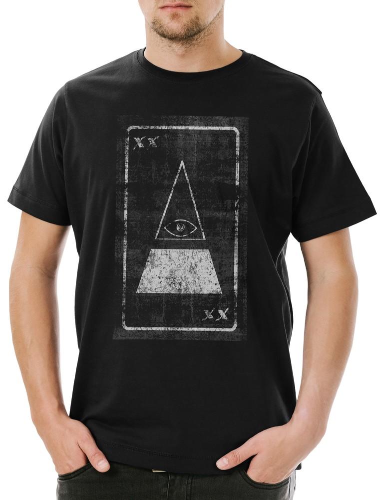 Tarot The Eye of Illuminati Men's T-Shirt Tarot Card Cards Card Eye