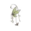 1 pièce de manchette d'oreille pour femme en forme de papillon, pompon à paillettes, fleur, lune, décoration d'oreille suspendue, style fée de la forêt, antidérapant, électroplaqué, pour cosplay, fête