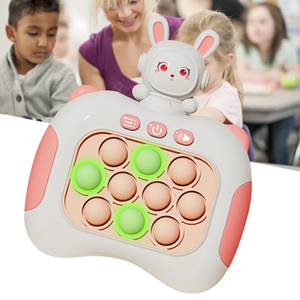 Quick Push Bubbles Game Toy Educational Decompression Light Up Pop Puzzle Toy for Adults Kids