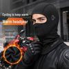 Pasamontañas de Forro Polar Cortavientos con Ranura para Gafas para Motociclismo y Ciclismo de Invierno