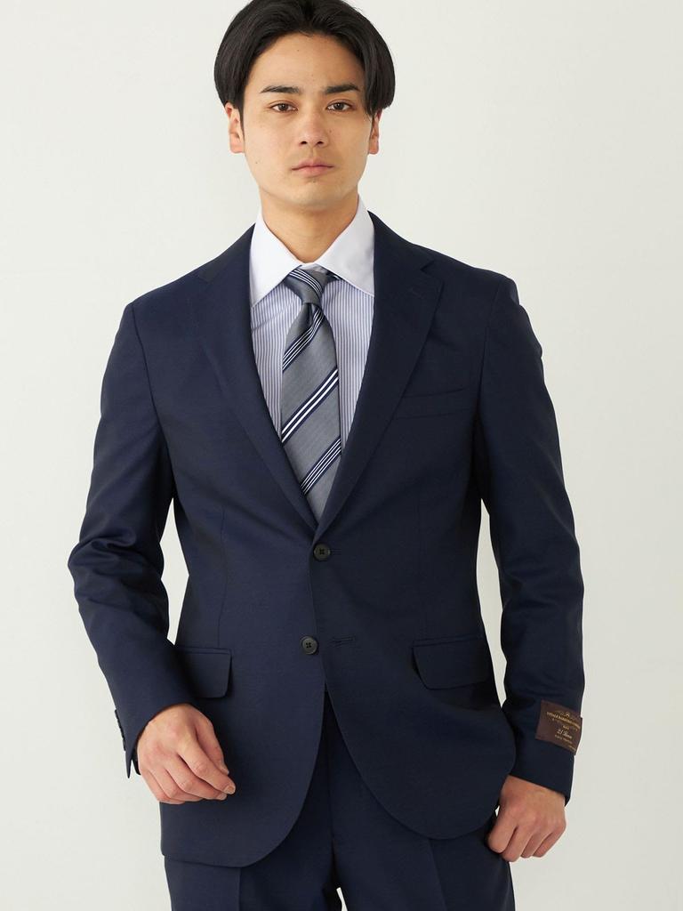 Ships Colors CANONICO Suit Solid Size 217000007 Jacket, Color, Men's, Navy, 46,