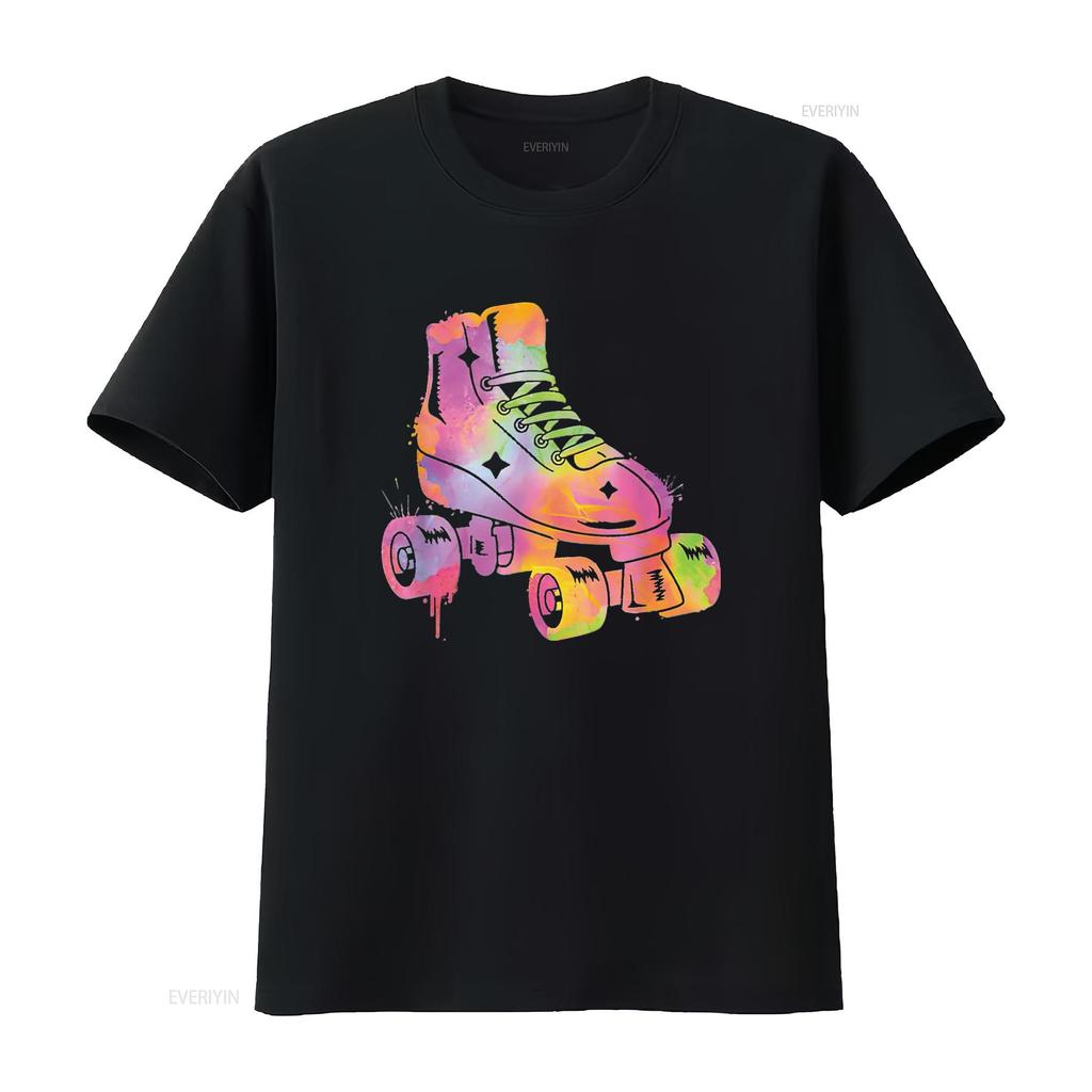 Mens Roller Skater Rollerskate Girls Skating Kids T Shirt Black Vintage Washed Unisex Graphic Slightly Designer Clothes