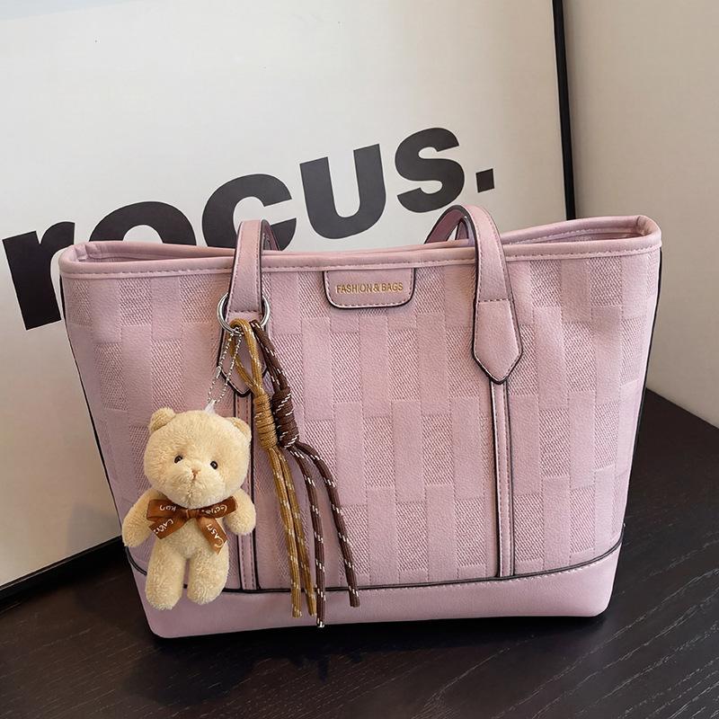 College-style Large-capacity Fashionable Retro Tote Bag - Simple Commuter Shoulder Bag