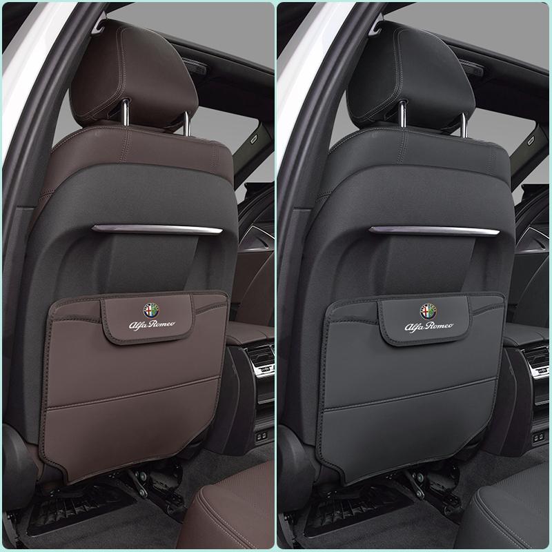 Car Seats Leather Anti Kick Pad Seat Protection Cushion For Alfa Romeo Giulietta 159 Mito Giulia Stelvio 147 156 Tonale Brera