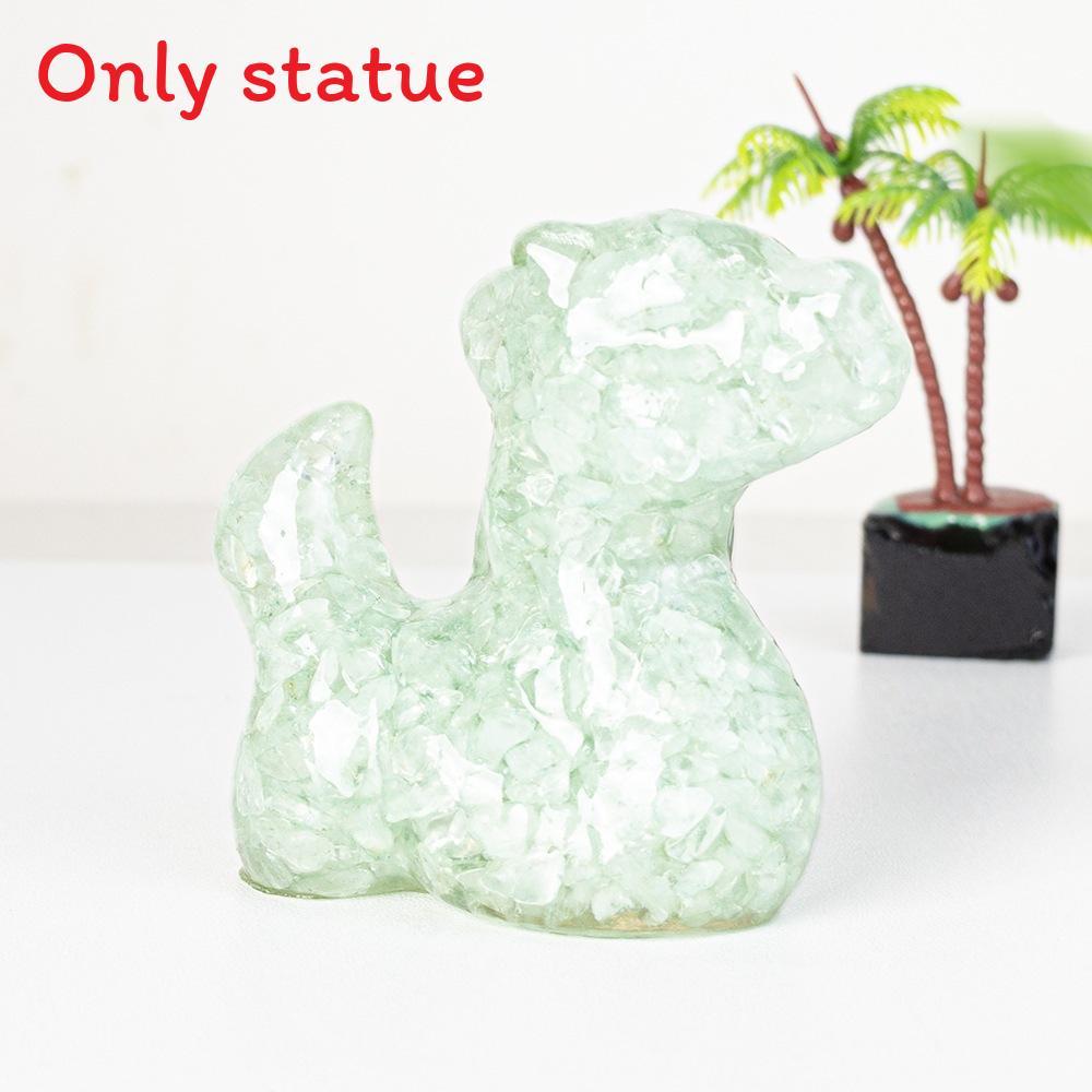 Resin Animal Figurine Home Decor With Natural Crystal For Office And Gift Ideas