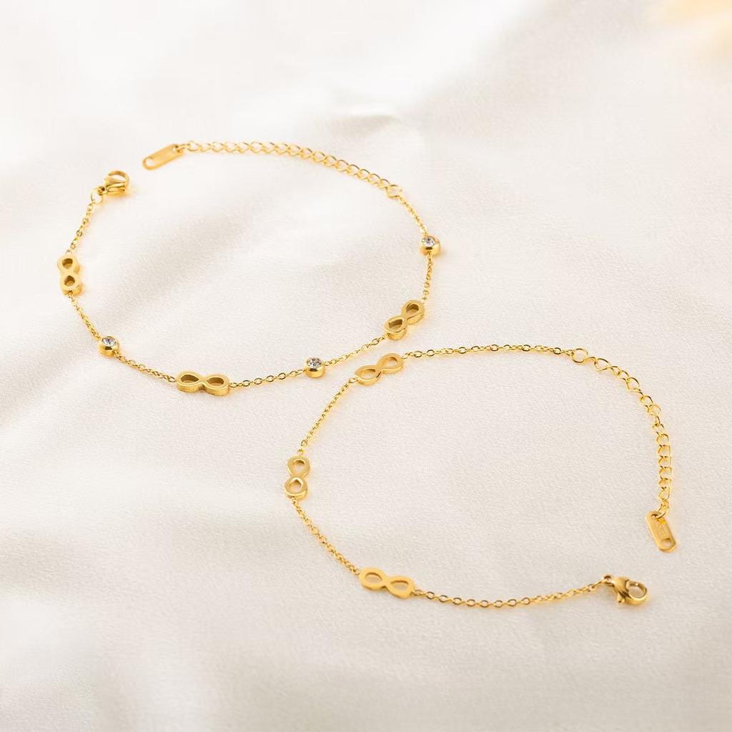 Fashion Stainless Steel Bracelet Light Luxury High Sense Simple Chain Bracelet Niche Girlfriend Jewelry